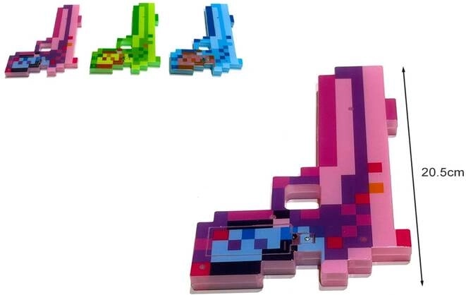 Kinderpistole Gazelo Pixel mit Licht- und Soundeffekten