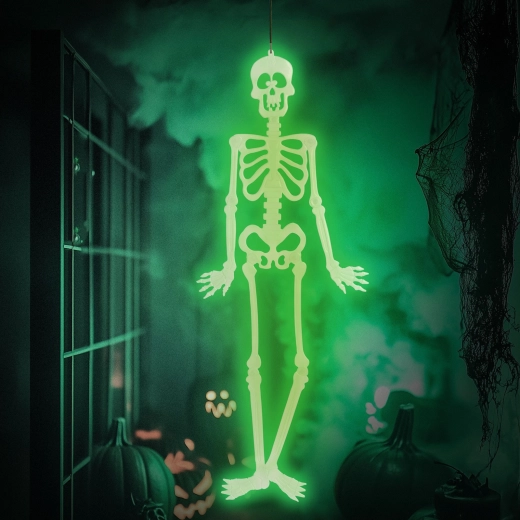 Phosphoreszierende Halloween-Dekoration Skelett 90 × 40 cm