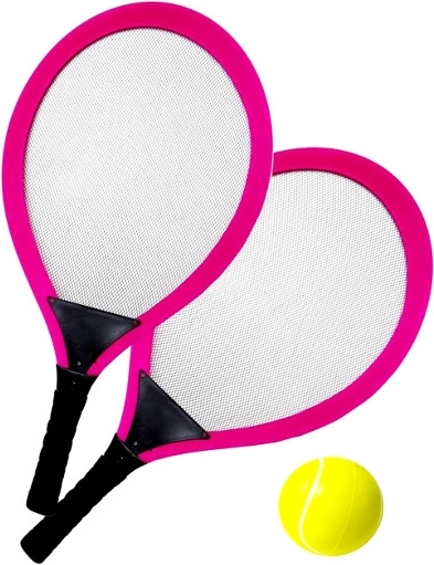 Maxi-Badminton – große Schläger mit Federball und Schaumstoffball