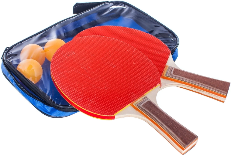 Tischtennis-Set 5-teilig (2 Schläger, 3 Bälle)