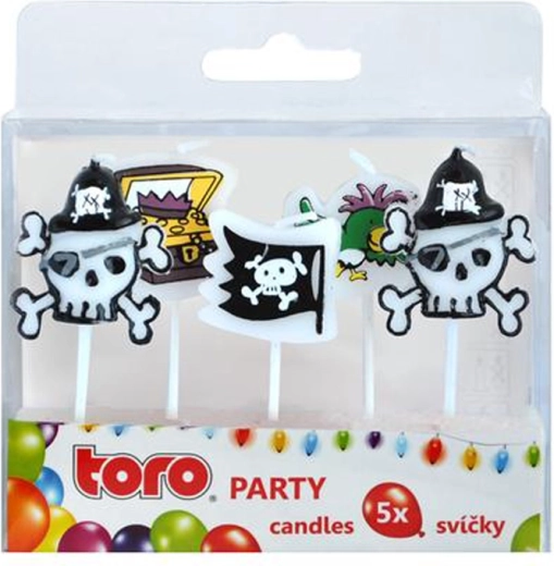 TORO Kuchenstecker-Kerzen Piraten, 5 Stk.