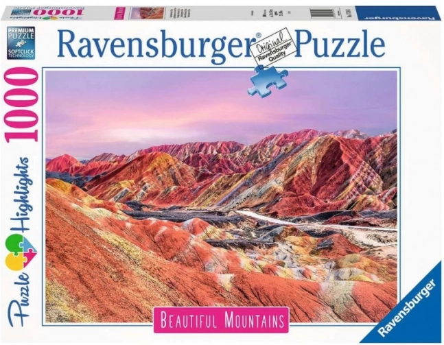 Puzzle 1000 Teile Regenbogenberge