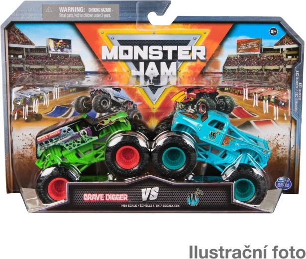 Monster Jam Metall-Monstertrucks 1:64, 2 Stück