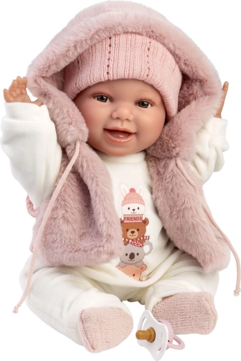 Llorens New born realistische Babypuppe mit Geräuschen 38 cm