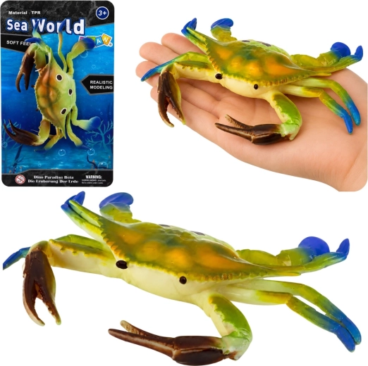 Realistische Gummi-Krabbenfigur 19 cm