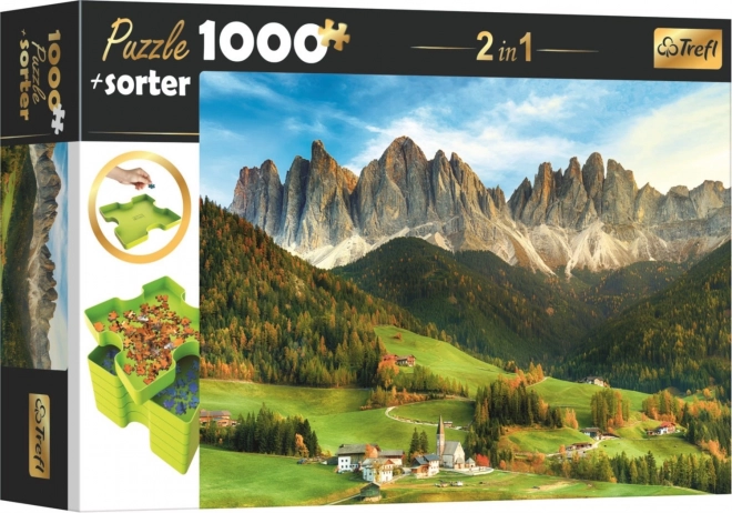 Puzzle mit Sortierer 2-in-1 Dolomiten, Italien – 1000 Teile