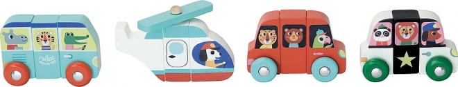 Vilac Magnetisches Holzpuzzle – Fahrzeuge