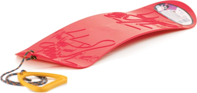 Roter Snowboard-Schlitten