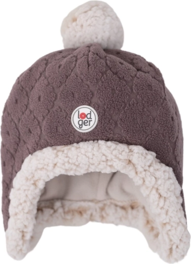 Lodger Fleece-Mütze Hatter Folklore mauve 3–6 Monate - 1 Stück