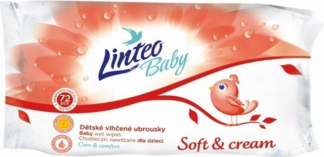 Baby-Feuchttücher Linteo Baby Soft and cream 72 Stk.