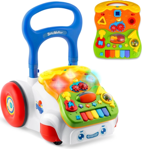 Lauflernhilfe und interaktives 2-in-1-Panel mit Musik RICOKIDS weiß