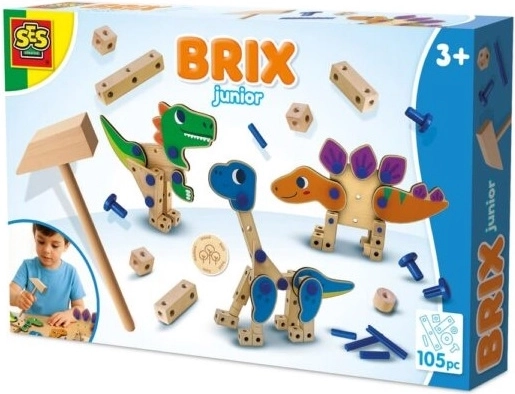 SES Brix junior Dinosaurier – Holz-Konstruktionsset