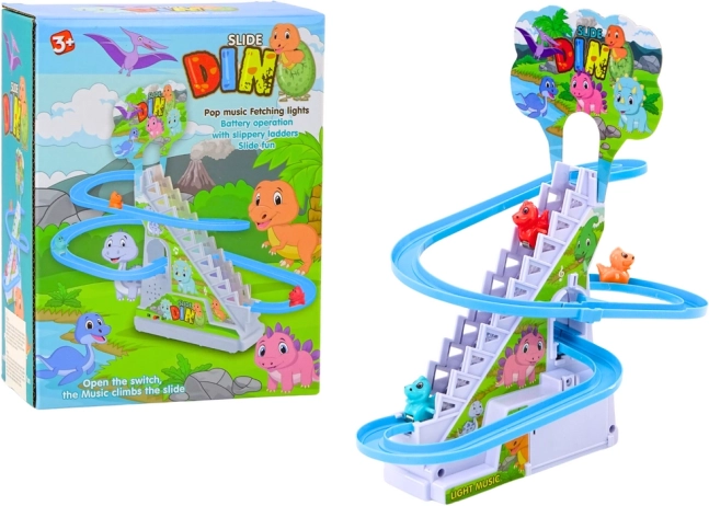 unterhaltsame Dinosaurier-Bahn mit Treppen, Lichtern und Geräuschen