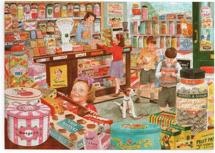 House of Puzzles Puzzle Süßwarenladen, 500 extra große Teile