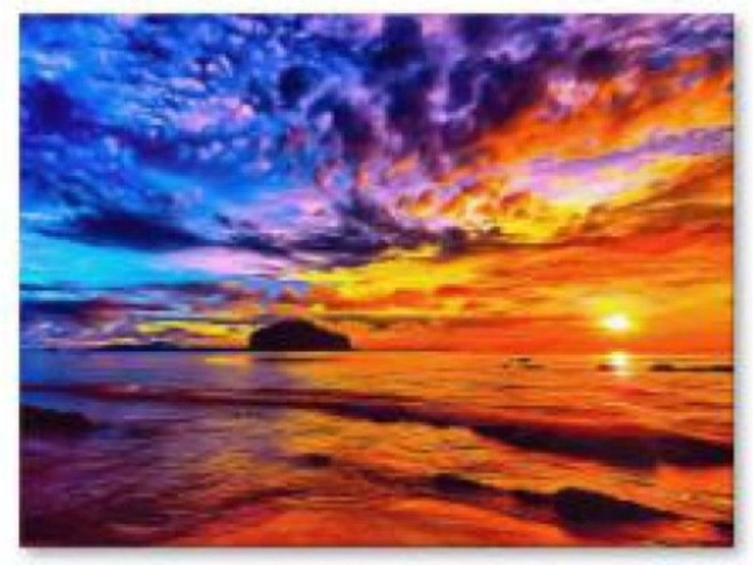Diamantmalerei – Sonnenuntergang über dem Ozean 40 × 30 cm