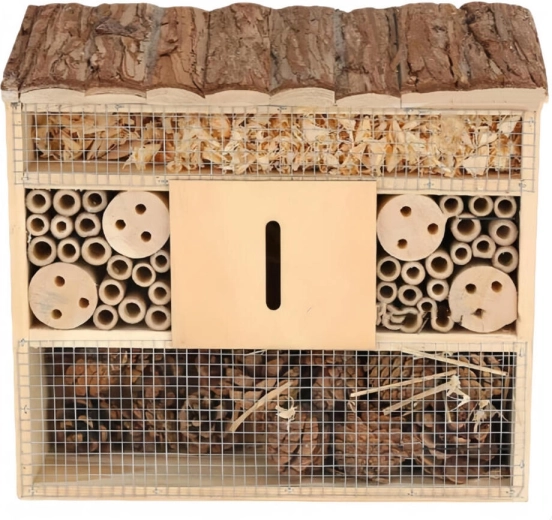 Holz-Insektenhotel 27 × 8 × 29,5 cm