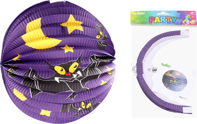 Lampion Kugel 25 cm – Fledermaus – 1 Stück