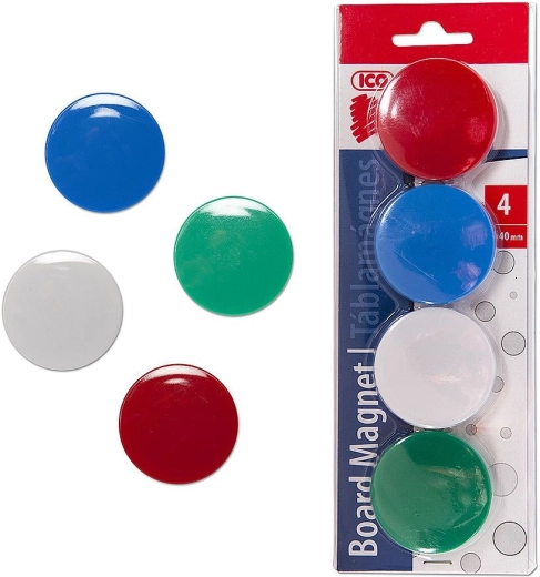 Magnete 40 mm, 4 Stk., Farbmix