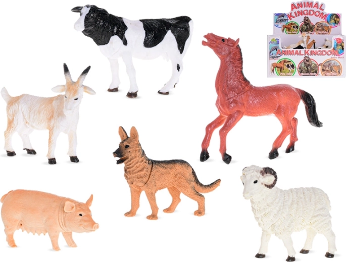 Kunststoff-Tierfiguren vom Bauernhof – Set mit 6 Stück
