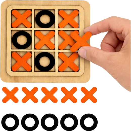 Strategisches Holzspiel Tic-Tac-Toe