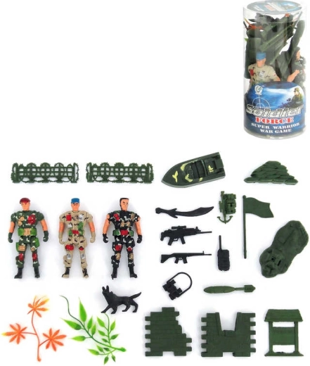 Spielset Armee-Soldaten mit Zubehör in einer Tube
