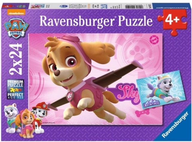 Ravensburger Puzzle Paw Patrol Skye und Everest 2×24 Teile