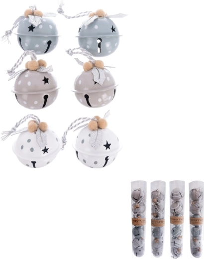 Metallglöckchen 4 cm – Set 6 Stk. (Mix aus 4 Varianten)