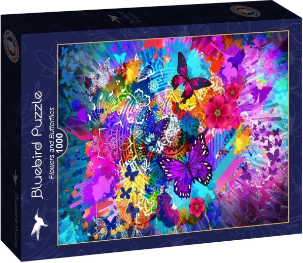 Bluebird Puzzle Blumen und Schmetterlinge 1000 Teile