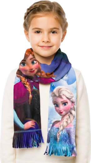 Kinder-Fleeceschal Frozen Elsa und Anna blau