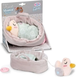 BABY born for babies Spielende Plüsch-Berta mit Körbchen