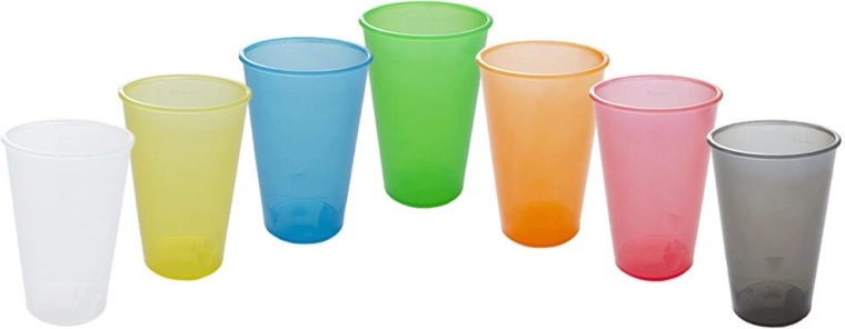 Pfandfähiger Kunststoffbecher 0,3 l – Farbmix
