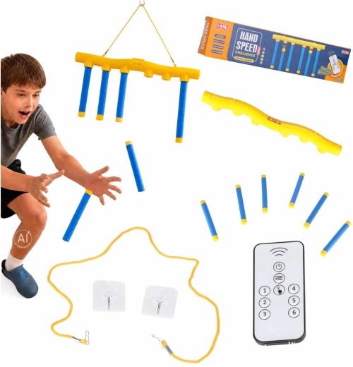 Hängendes Reaktionsspiel mit fallenden Stäben, USB-Ladung und Fernbedienung