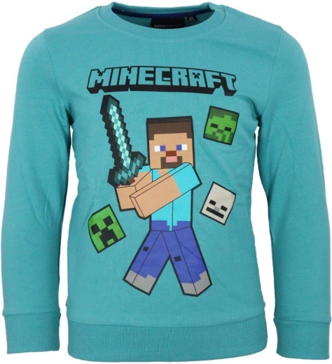 Türkiser Minecraft-Hoodie
