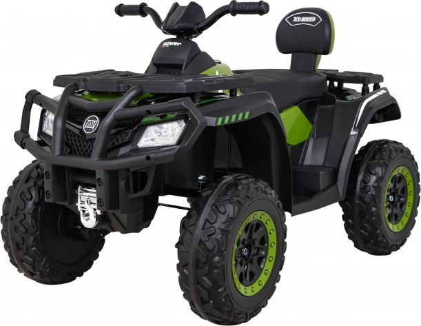 Kinder Elektro-Quad XT-Speed 4x4 grün mit EVA-Rädern und LED-Lichten