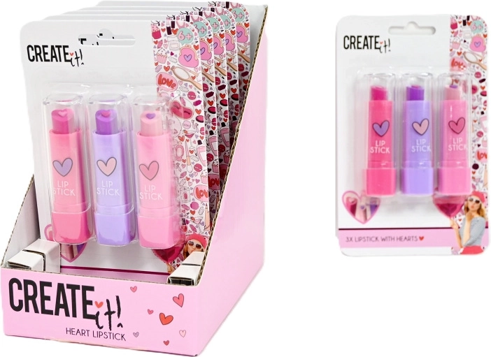 Create It! Kinderset Lippenstifte Love – 3 Farben