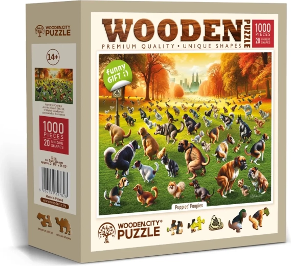 WOODEN CITY Holzpuzzle Hundesymphonie im Park, 1000 Teile