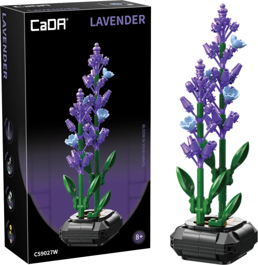 CaDA Baustein-Set Lavendel im Blumentopf 23 cm, 205 Teile