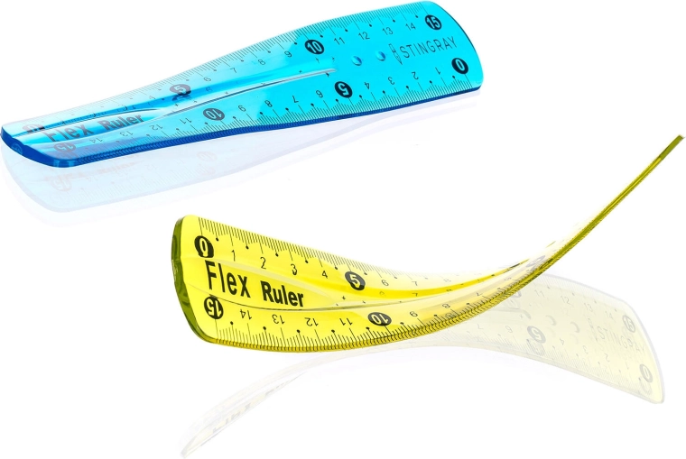Flexi biegsames und unzerbrechliches Lineal 15 cm (Farbmix)