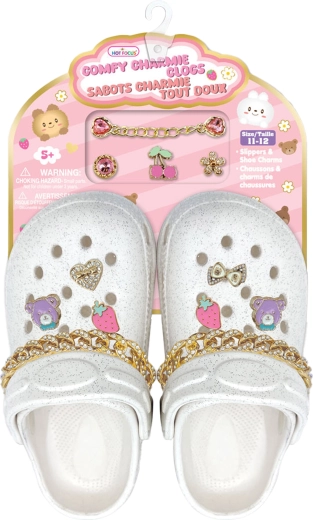 Weiße Kindersandalen mit dekorativen Applikationen, Größe 31–32 (ca. 200 mm)