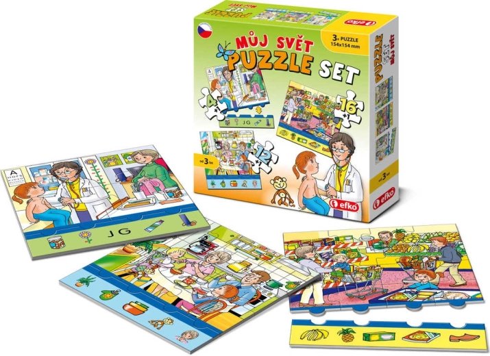 Efko Puzzle Meine Welt 3 in 1 (4, 12 und 16 Teile)