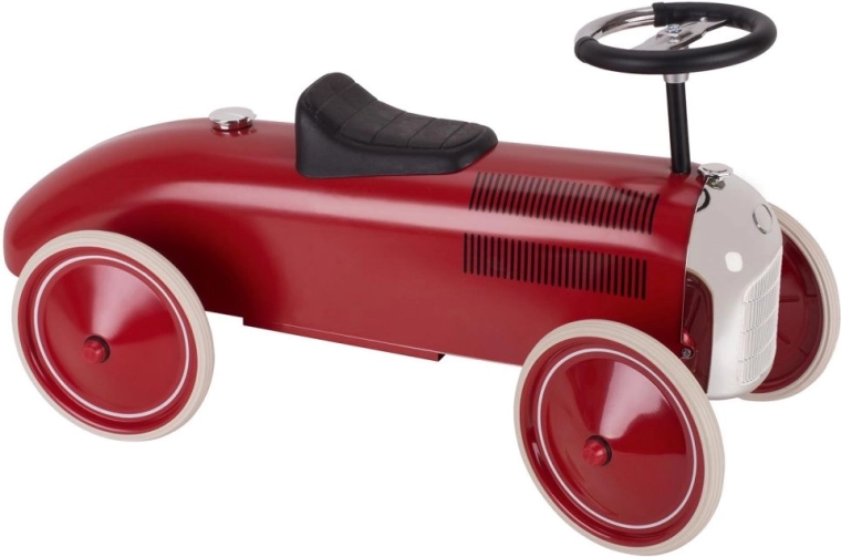 Goki Vintage Rutschfahrzeug dunkelrot