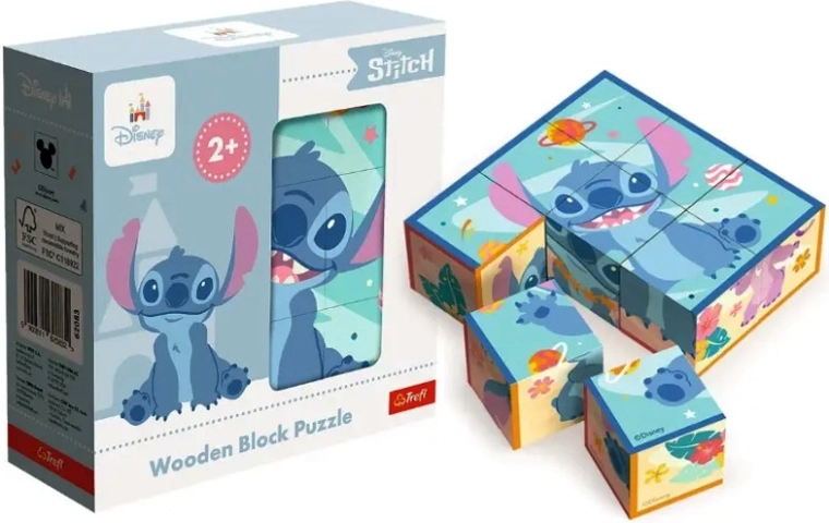 Holz-Puzzlewürfel Lilo & Stitch