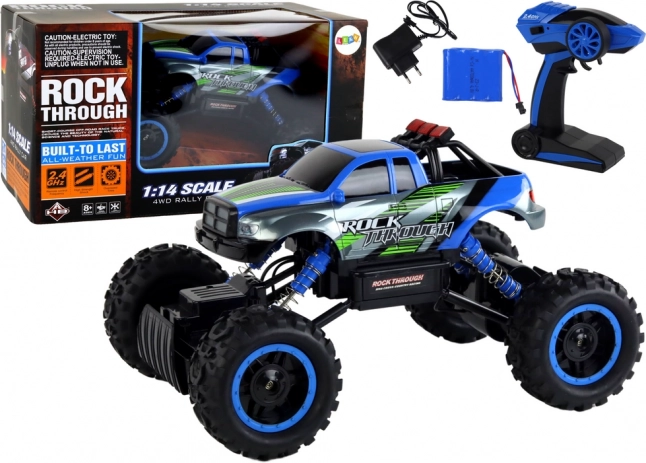 RC Geländewagen 1:14 2,4 GHz blau 4x4