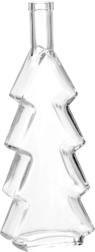 Flasche 500 ml in Form eines Weihnachtsbaums mit Stopfen 19 mm