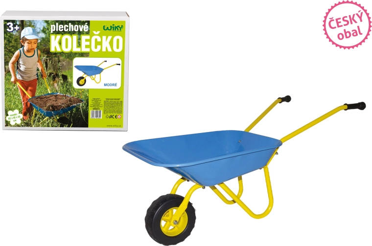 Blauer Blech-Schubkarren 82 × 42 × 35 cm