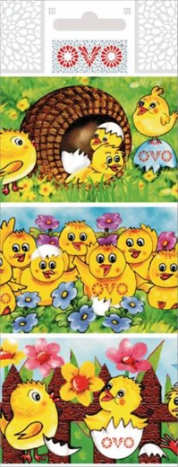 Ovo Schrumpffolien mit Küken, Set 9 Stück