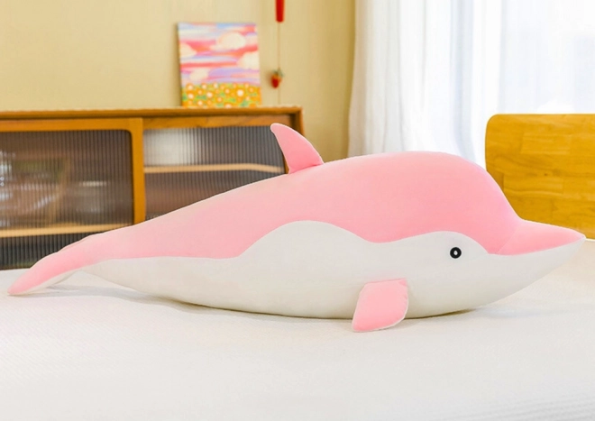 Plüschmaskottchen rosa Delfin 70 cm