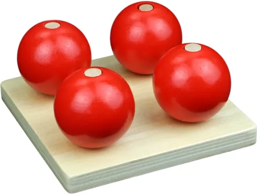 Holzkugeln auf Stiften rot – 1 Stück
