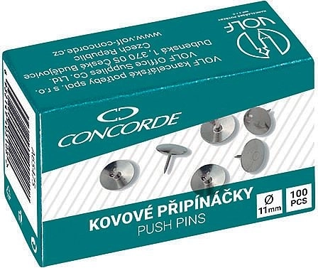 Metall-Reißzwecken CONCORDE, 100 Stk., klein