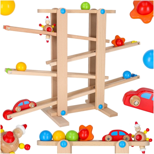 Montessori-Holzkugelbahn XXL